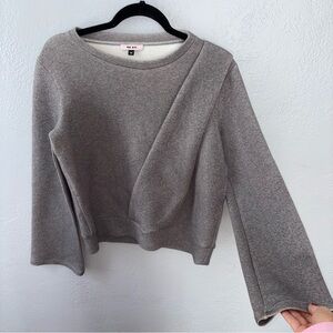 The Knit Gray Asymmetrical Sweatshirt